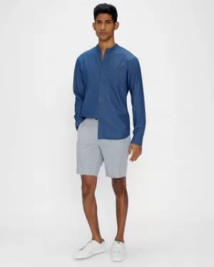 Image of White And Blue Stripe Short