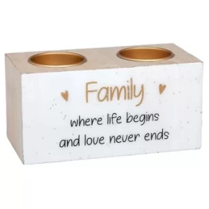 Image of Glitter Words Double Tealight Family