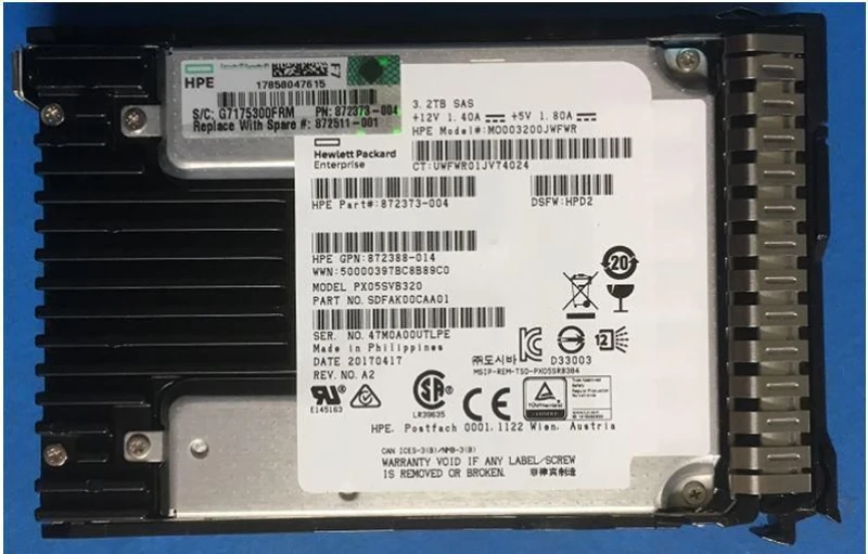 Image of HPE SSD 3.2 12G SFF SS MU SC