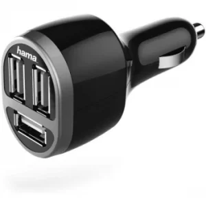 Image of Hama Car Charger, 3x USB, 5.2 A, black