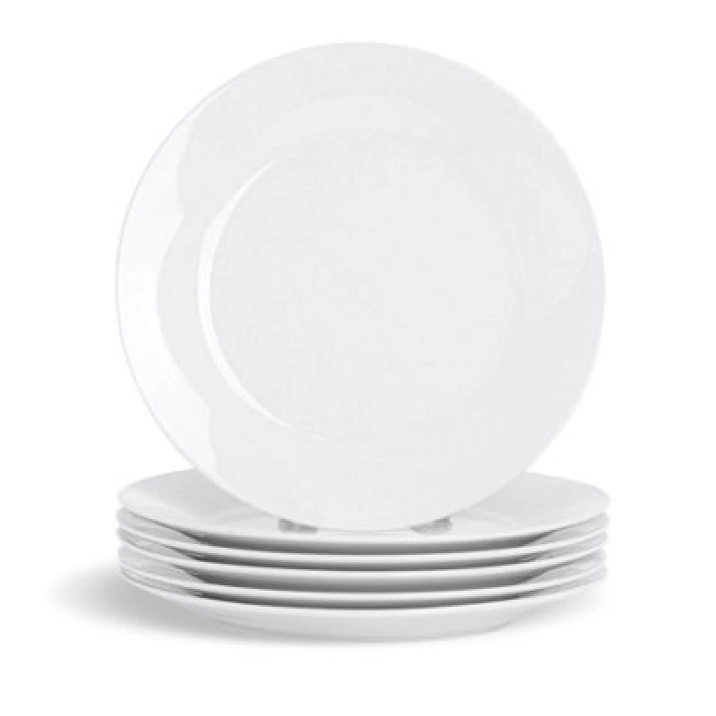 Image of Argon Tableware Classic White Dessert Plates - 19Cm - Pack Of 6