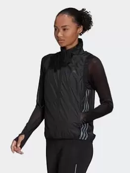 Image of adidas Run Icon 3-stripes Running Gilet, Black Size M Women