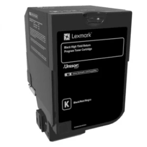 Image of Lexmark 74C2HK0 Black Laser Toner Ink Cartridge