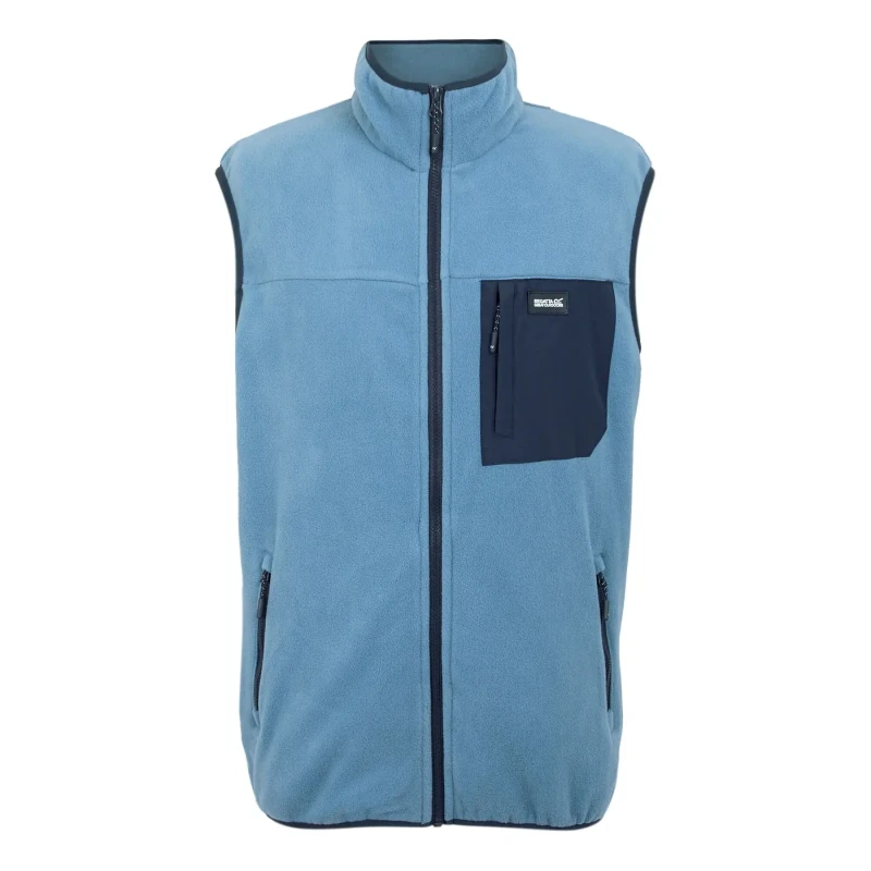 Image of Regatta Regatta Men 'Frankie' Fleece Bodywarmer in Light Blue Size: large Light Blue L Male 5063516010234
