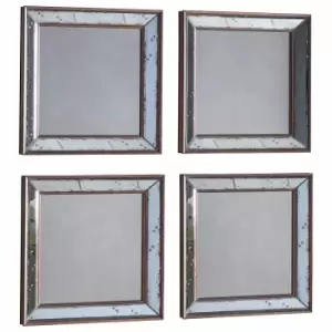 Image of Crossland Grove Cambra Set Of 4 Square Mirrors - 391 X 35 X 391mm