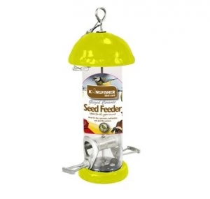 Image of Kingfisher Glazed Ceramic Bird Seed Feeder