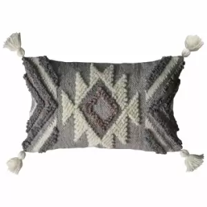 Image of Crossland Grove Credro Cushion Grey Cream 350x600mm