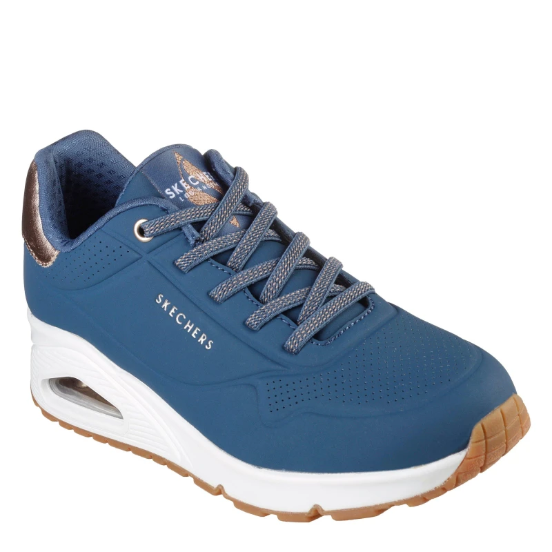Image of Skechers UNO Stand On Air Trainers Womens Navy/Wht/Pink female 4 (37)