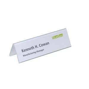 Image of Original Durable Badge Inserts for Duraprint Table Place Name Holder 61x210mm 1 x Pack of 20 Badge Insets