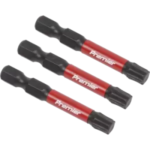 Image of Sealey Impact Power Tool Torx Screwdriver Bits T40 50mm Pack of 3