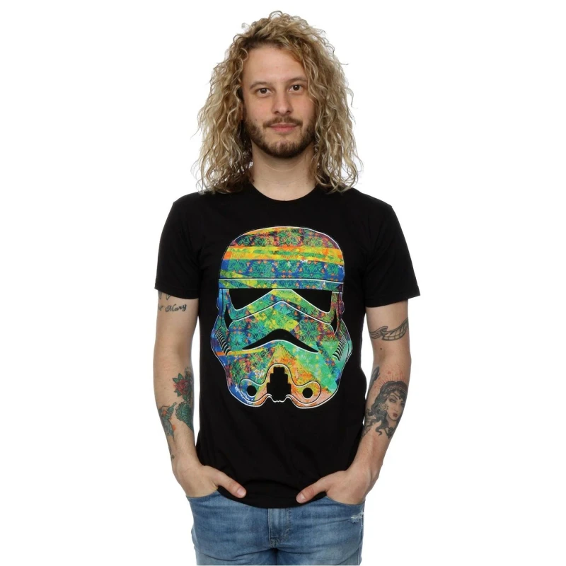 Image of Star Wars Star Wars Men Stormtrooper Command Multi Pattern T-Shirt in Black Size: Small Black S Male 5057068042744