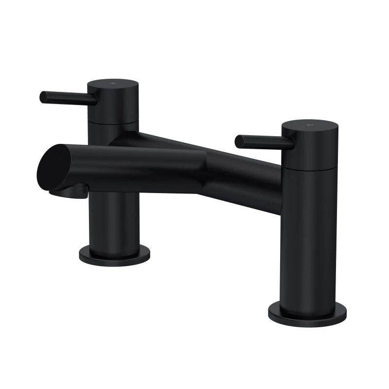 Image of Balterley Minimalist Deck Mounted Bath Filler Tap Matt Black Balterley Black
