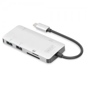 Image of Digitus DA-70874 notebook dock/port replicator Wired USB 3.2 Gen 1 (3.1 Gen 1) Type-C Silver