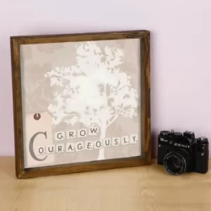 Image of KZM457 Brown Beige Powder Decorative Framed MDF Painting