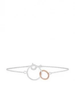 Image of Accessorize Mixed Plate Circles Bracelet - Silver