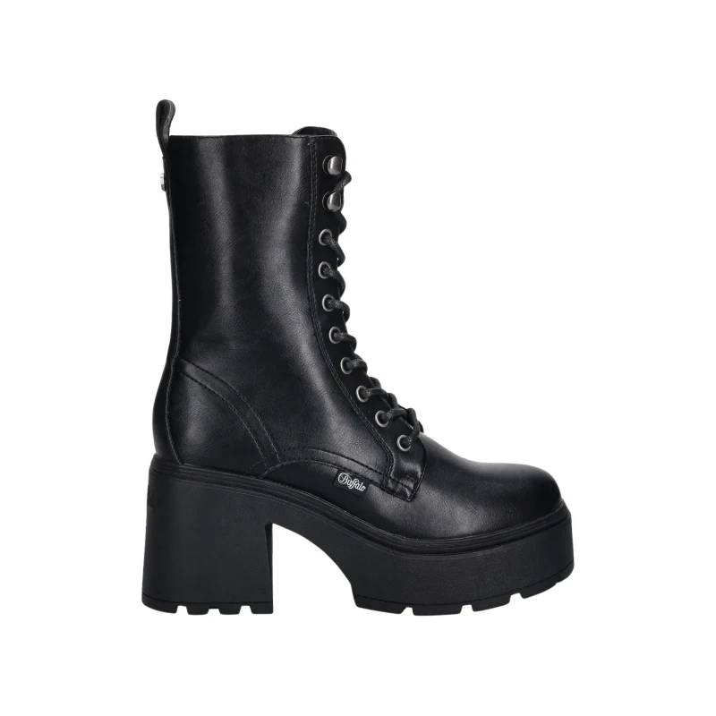 Image of Buffalo Womens boots Buffalo Mila Lace Up Mid Noir Female 37