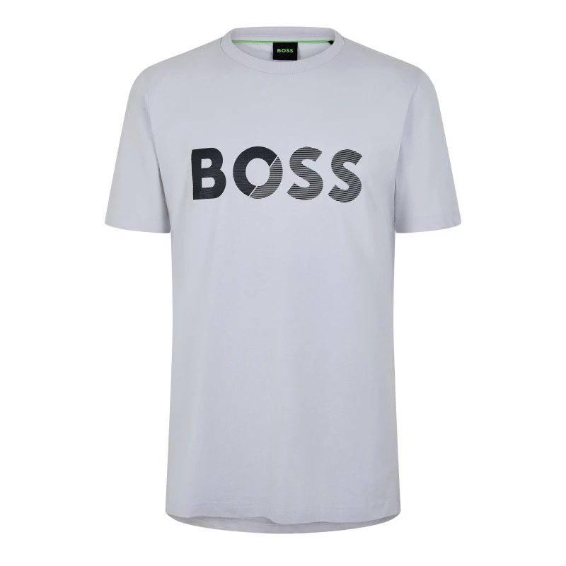 Image of Boss Boss Tee Tape Logo 10269604 01 - Grey Grey M