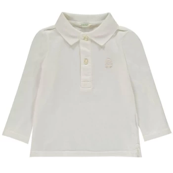 Image of Benetton Classic Polo Top - White