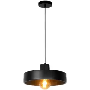 Image of Lucide OPHELIA - Pendant Light - Ø35cm - 1xE27 - Black