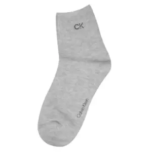Image of Calvin Klein Crystal logo rib short socks - Grey