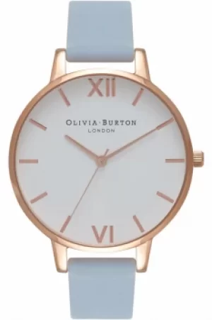 Image of Ladies Olivia Burton Big White Dial Watch OB16BDW18