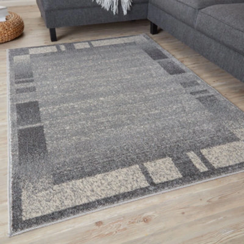 Image of The Rugs Ephesus Collection Modern Rugs Grey Cream 7438Gc