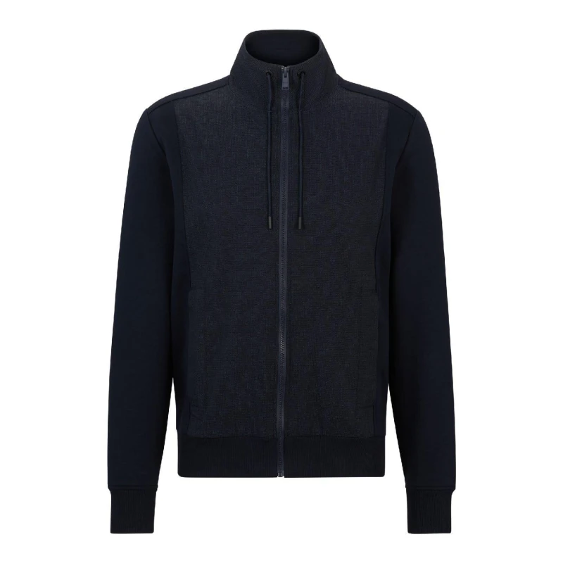 Image of Boss P-Shepherd 60 Full-Zip Sweatshirt Dark Blue male XL