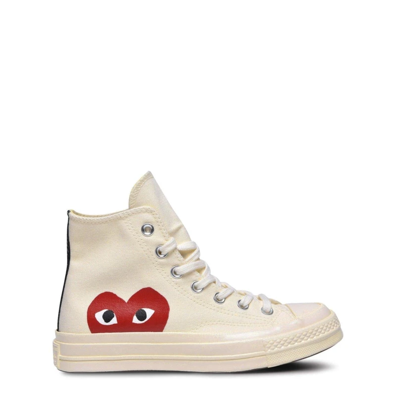Image of Comme des Garcons PLAY Large Heart Chuck Taylor 70 All Star High White 2 female 3 (36)