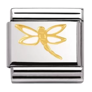 Image of Nomination CLASSIC Gold Nature Dragonfly Charm 030278/07