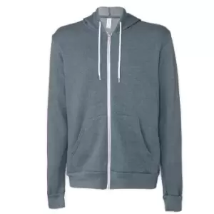 Image of Canvas Unixex Zip-up Polycotton Fleece Hooded Sweatshirt / Hoodie (2XL) (Slate Heather)