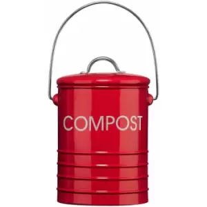 Image of Red Composite Bin with Handle - Premier Housewares