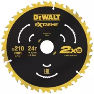 Image of DEWALT DT20432-QZ Circular saw blade 210 x 30 x 2.4mm Number of cogs: 24