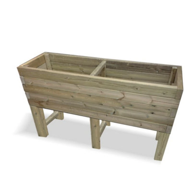 Image of Churnet Valley Garden Furniture Ltd Raised Super Heavy Duty Veg Trough - Timber - L60 X W120 X H80 Cm - Fully Assembled