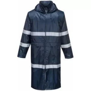 Image of F438 - Navy Sz XXL Classic Iona Rain Coat Waterproof Hi-Vis Ligjhtweight - Navy - Portwest