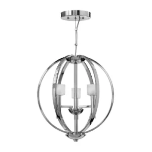 Image of Hinkley Fredrick Ramond Mondo 3 Light Chandelier Polished Chrome