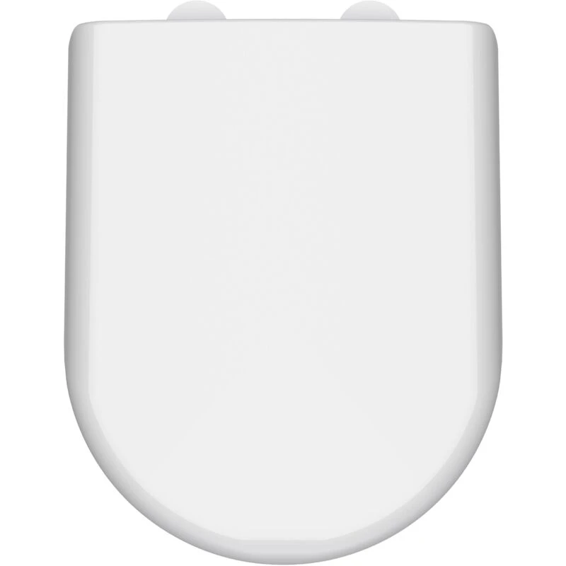 Image of NUIE Luxury D-Shaped Toilet Seat with Soft Close Quick Release Hinges 364mm Wide - White - Nuie NTS004W