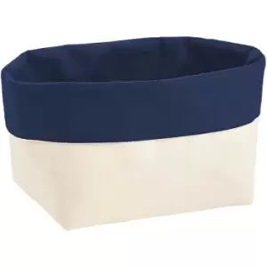 Image of Westford Mill Reversible Canvas Organiser (M) (Natural/Navy) - Natural/Navy