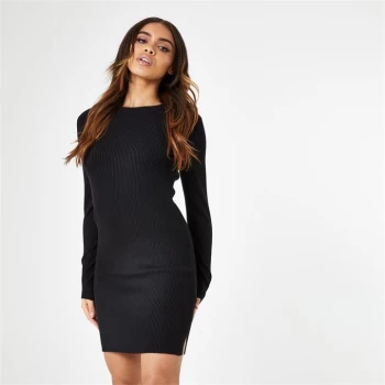 Image of Jack Wills Knitted Ribbed Dress - Black