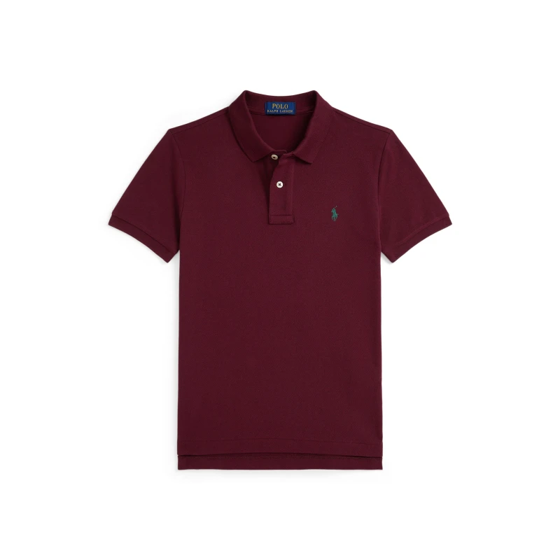 Image of Polo Ralph Lauren Kids Embroidered Short Sleeve Shirt Classic Wine male 8Y/S
