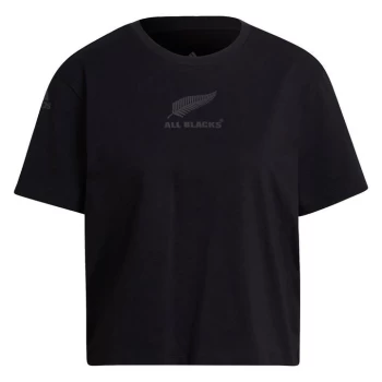 Image of adidas All Blacks Lifestyle Crop T-Shirt Womens - Black