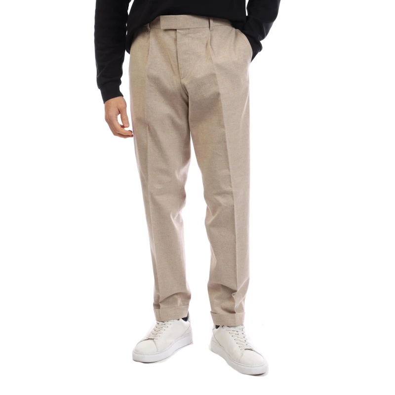 Image of Boss Mens P Genius Straight Leg Trousers Open White male 40