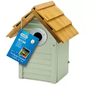 Image of Gardman Gardman Beach Hut Nest Box - Sage Green