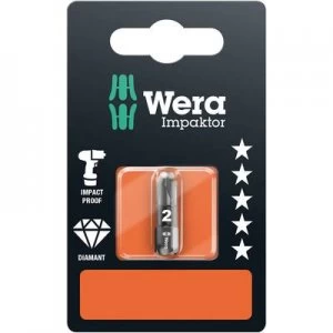 Image of Wera 855/1 IMP DC SB SiS Philips bit PZ 2 Tool steel DLC coated D 6.3