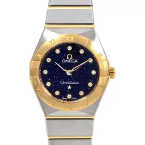 Image of Constellation Manhattan Quartz 25mm Quartz Blue Dial Yellow Gold Ladies Watch