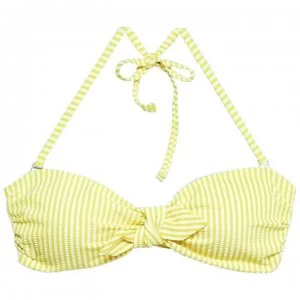 Image of Jack Wills Coltrop Halter Twist Bandeau Top - Yellow