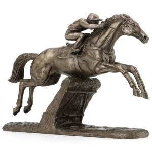 Image of Horse Racing Champion Hurdler by Harriet Glen Cold Cast Bronze Sculpture 15.5cm