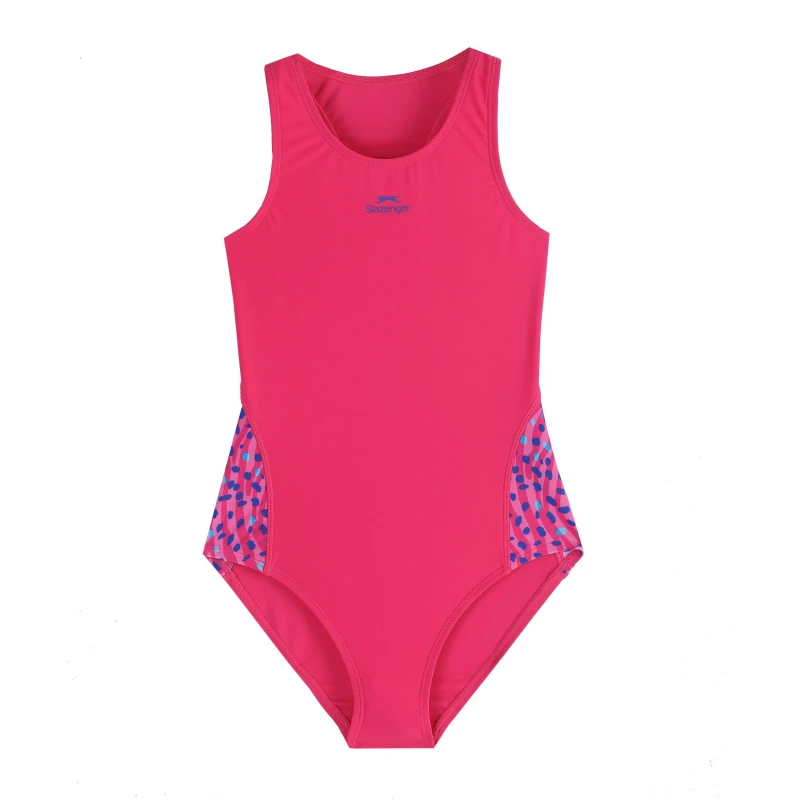 Image of Slazenger Splice Racerback Swimsuit Junior - Purple Purple M