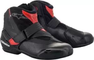 Image of Alpinestars SM-1 R V2 Vented Motorcycle Shoes, black-red, Size 44, black-red, Size 44
