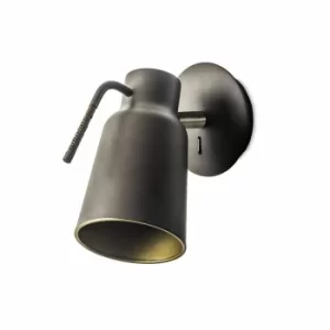 Image of Funk wall lamp, steel, brown and gold