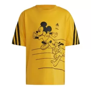 Image of adidas Disney Mickey Mouse T-Shirt Kids - Bold Gold / Black